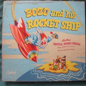 1947 Bozo The Clown & His Rocket Ship - Capitol Records Book / Sleeve Set